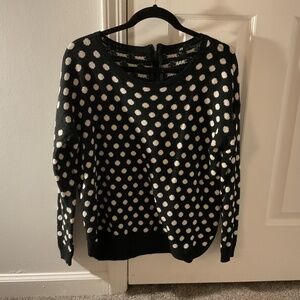 H&M black/white polka dot sweater